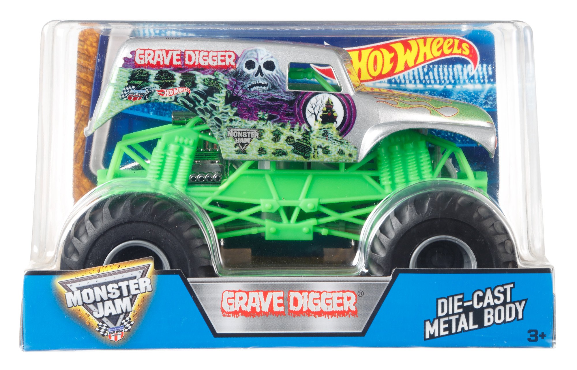 Amazon.com: Hot Wheels Monster Jam 1:24 Grave Digger (Grim